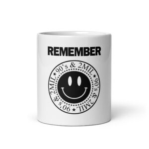 Taza blanca brillante