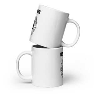 Taza blanca brillante